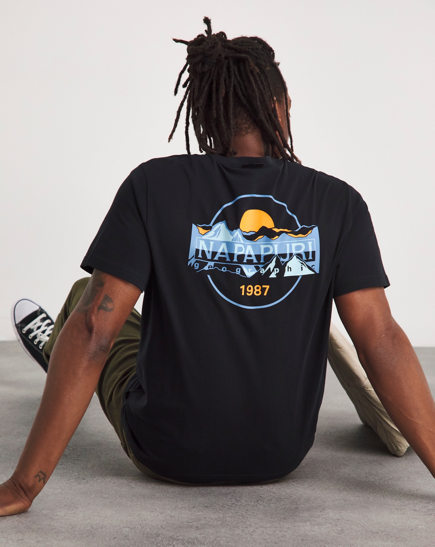 Napapijri Back Graphic T-Shirt - Black