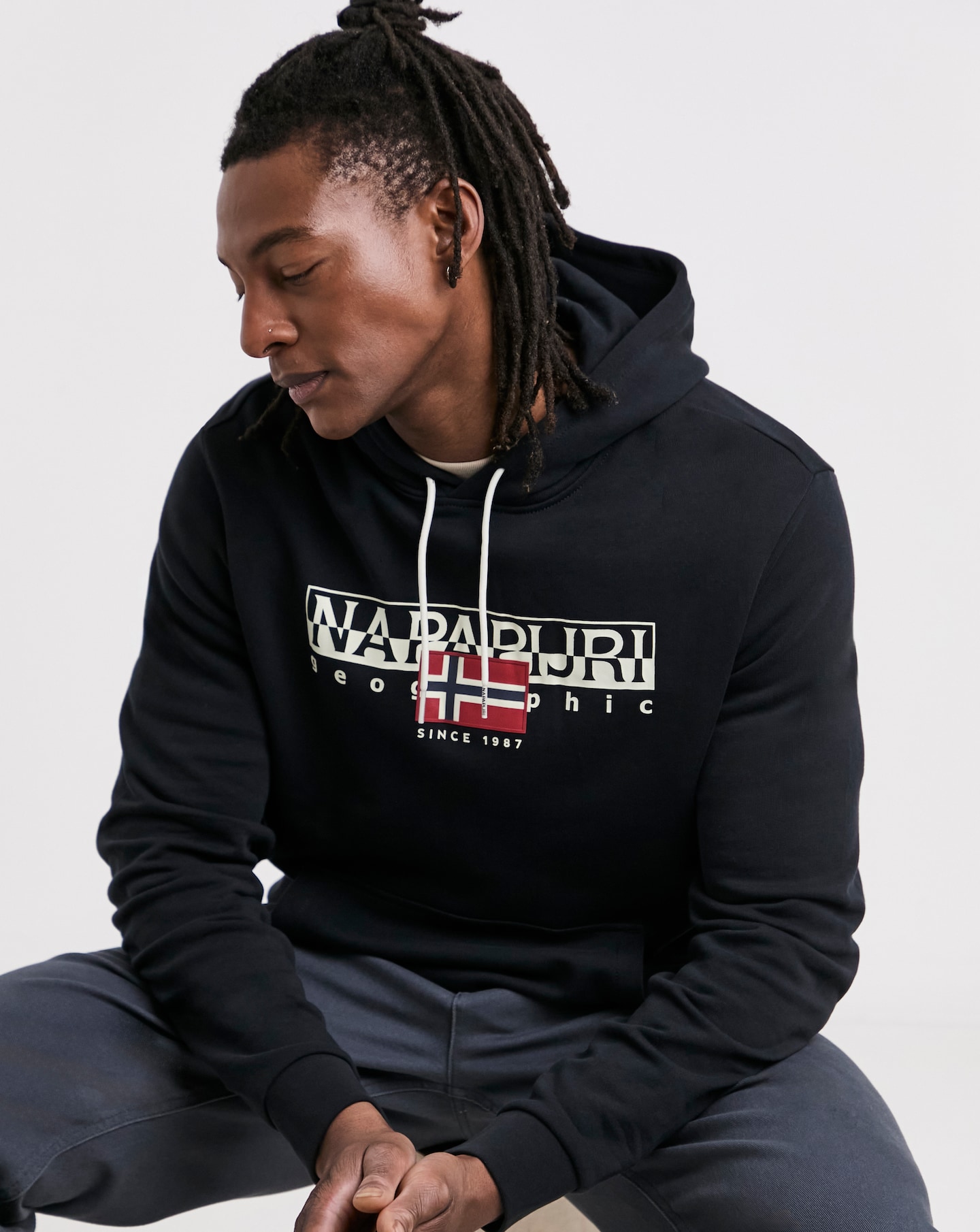 Napapijri Aylmer Logo Hoodie - Black