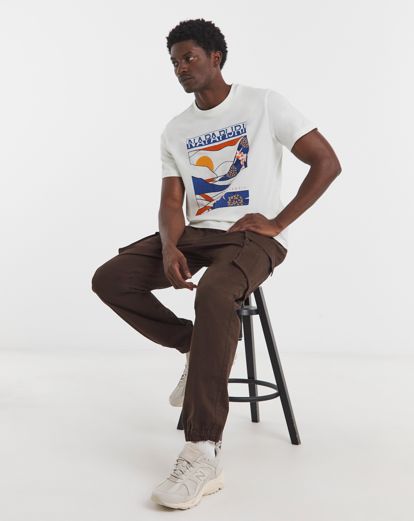 Napapijri Valdor Graphic T-Shirt - White