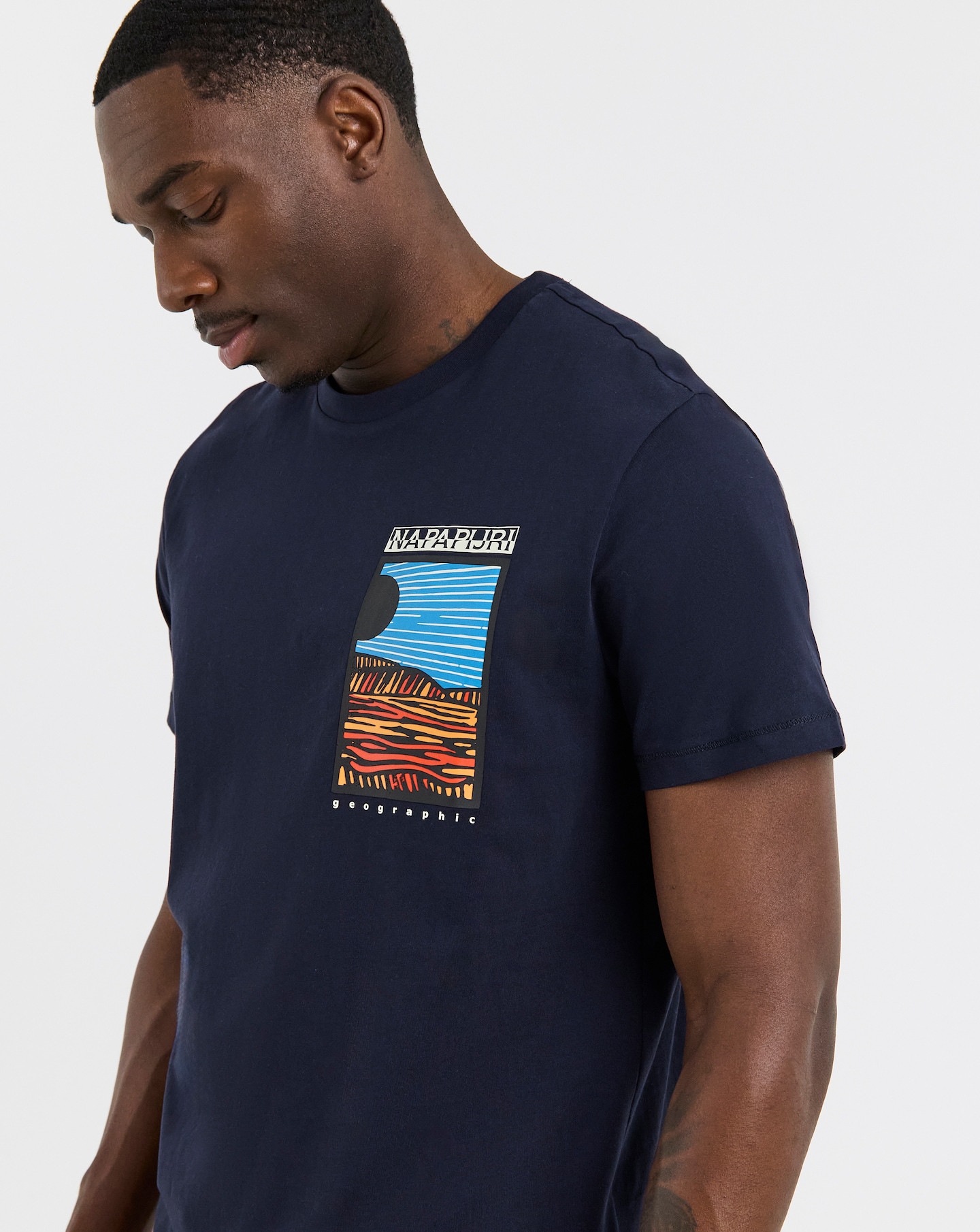 Napapijri Valdor Graphic T-Shirt - Navy