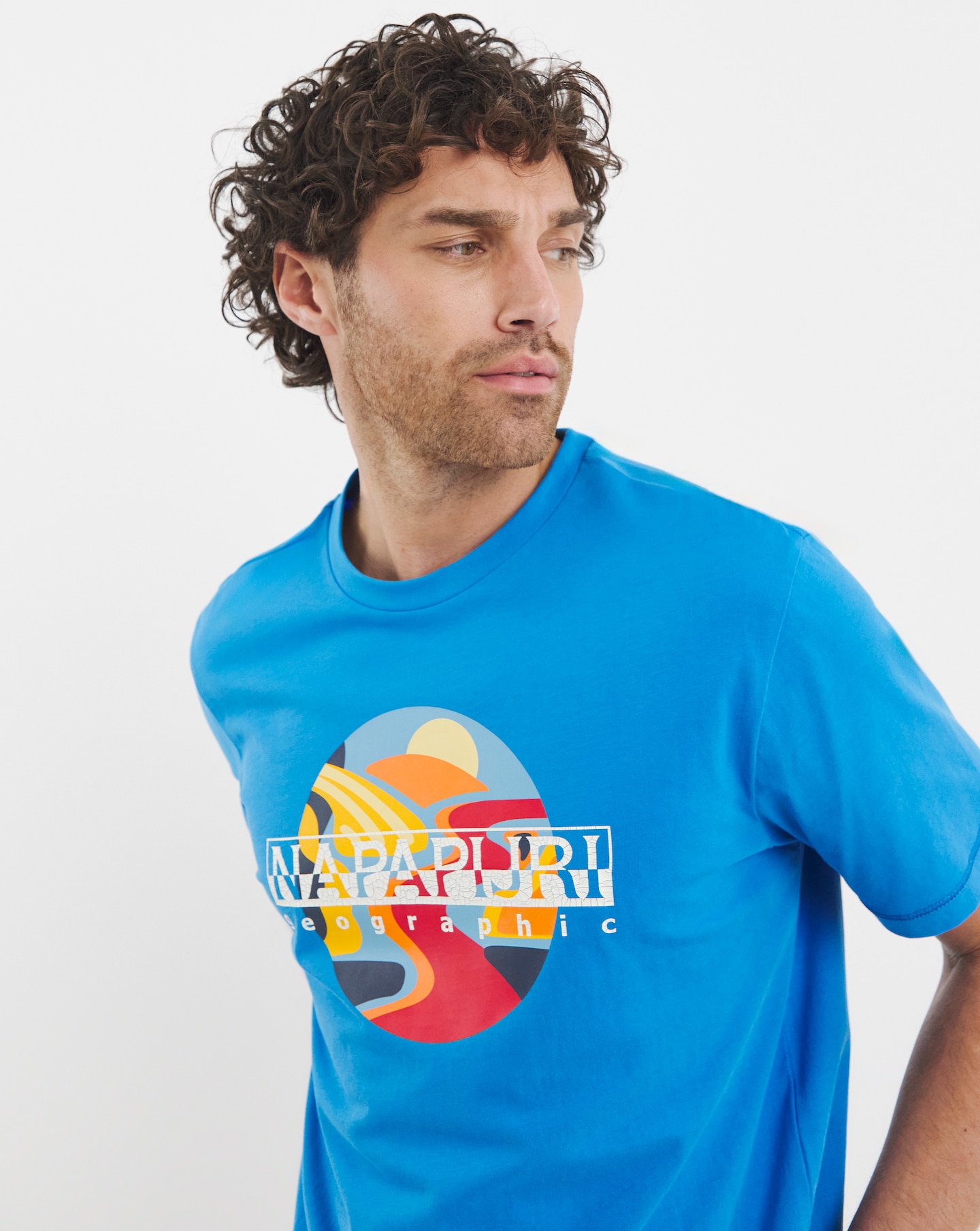 Napapijri Valdor Graphic T-Shirt - Blue