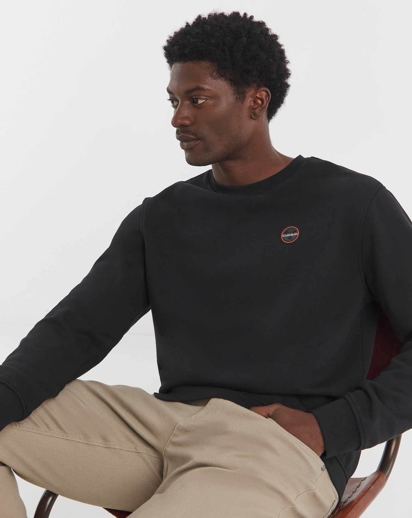 Napapijri Badge Logo Sweatshirt - Black