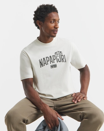 Napapijri Funes Graphic T-Shirt - White