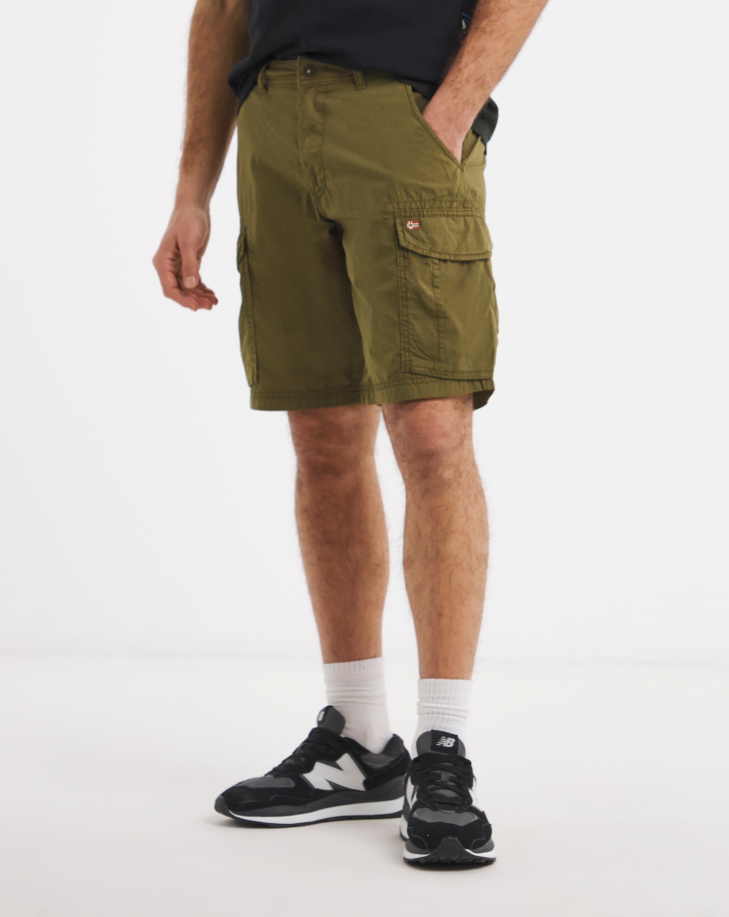 New In - Napapijri Noto 2.0 Shorts - Dark Olive