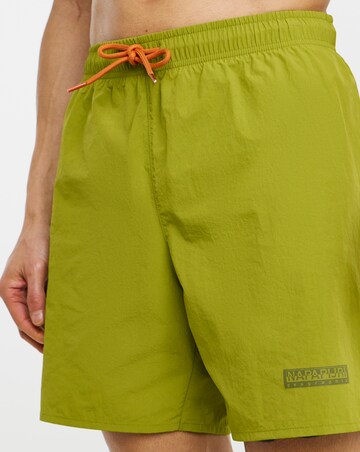 Napapijri Box Logo Swim Shorts - Green