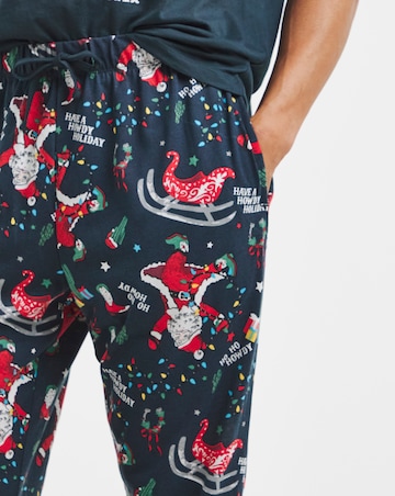 Western Santa Christmas Family Pyjamas - Mens
