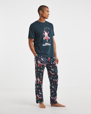 Western Santa Christmas Family Pyjamas - Mens