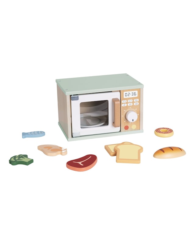 New In - Wooden Microwave Oven Set