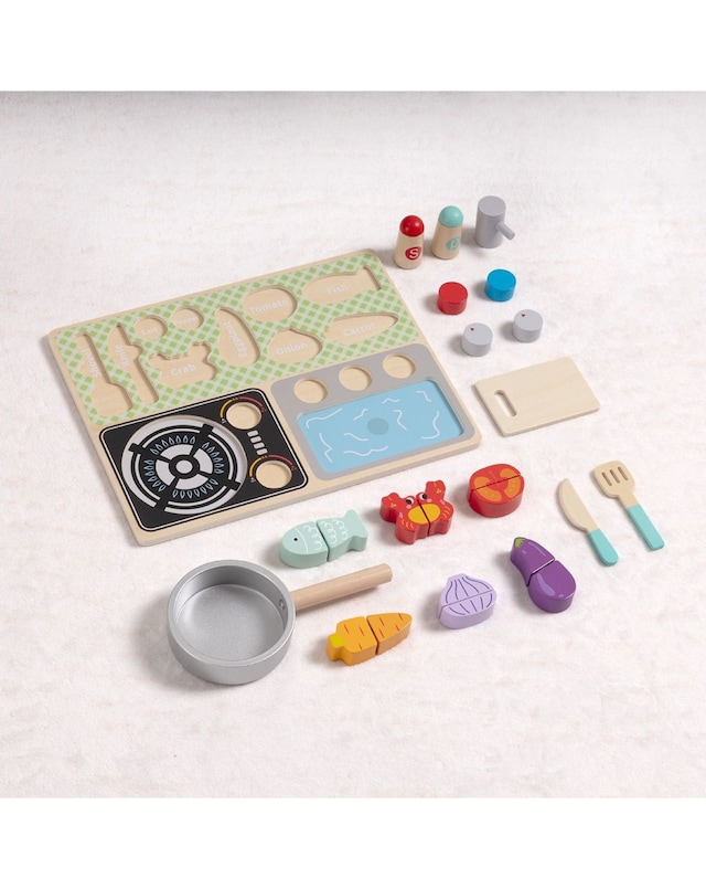 New In - Wooden Kitchen Play Set