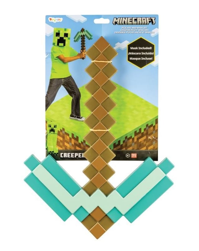 New In - Minecraft Pickaxe & Mask Set
