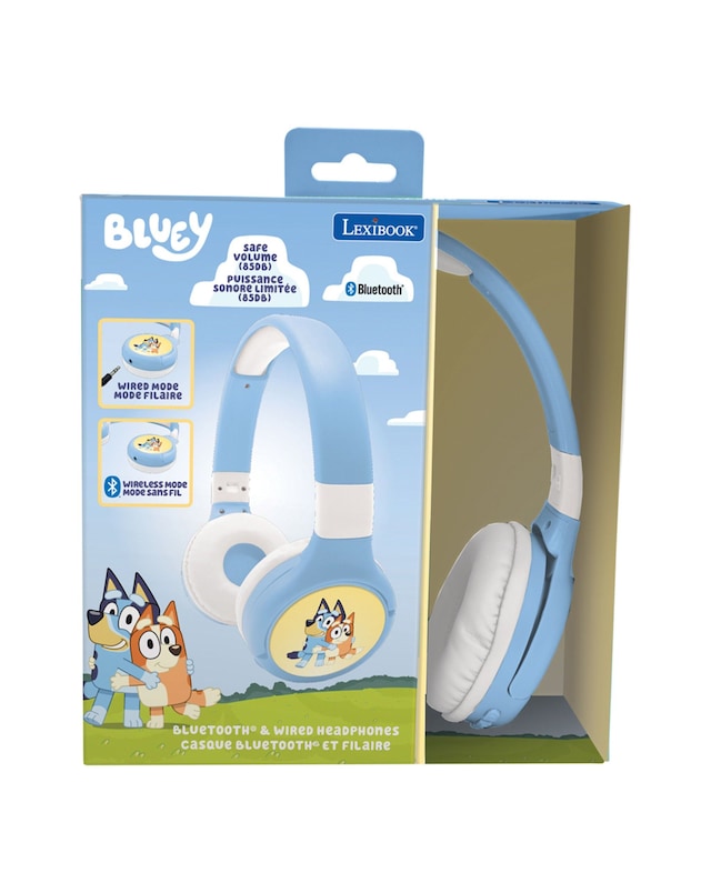 New In - 2 in 1 Bluetooth Headphones Bluey Design