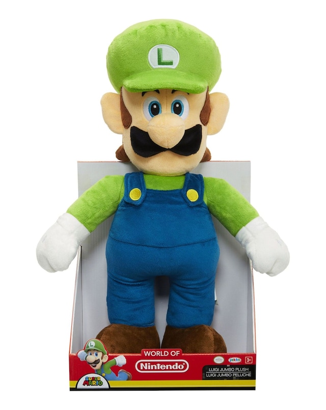 New In - Super Mario Jumbo Basic Plush Luigi