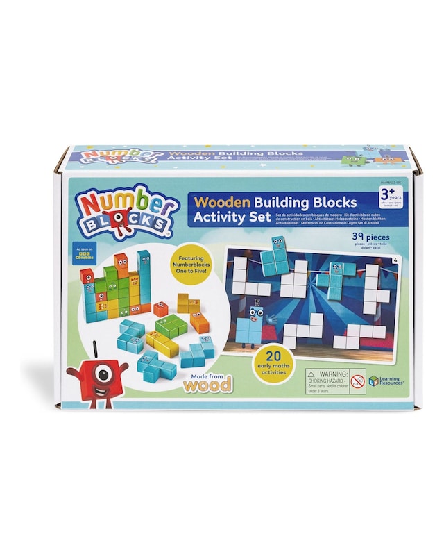 New In - Numberblocks Wooden Build Blocks Act Set