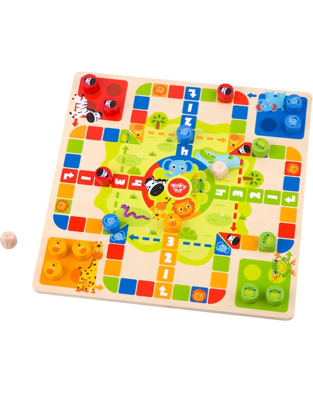 New In - Wooden 2 in 1 Ludo/Snakes And Ladders