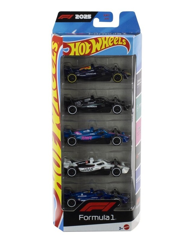 New In - Hot Wheels Basic Car 5 Pack: Formula 1