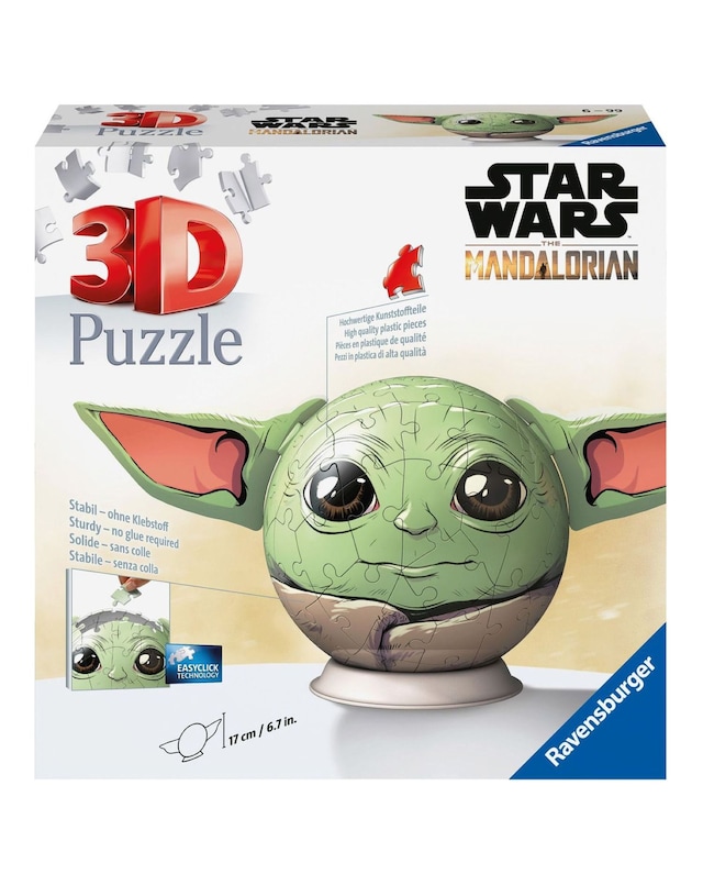 New In - StarWars Grogu Ears 3D Puzzle Ball, 72pc
