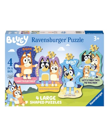 Bluey, 4x Large Shaped Puzzles