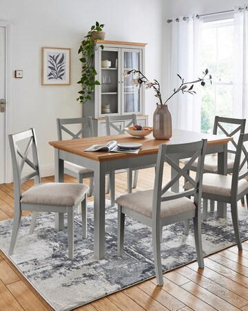 Julipa Ashford Dining Table with 6 Ashford Chairs
