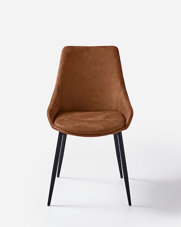 Bodie Black 6 Seater Dining Table with 6 Etta Faux Leather Chairs