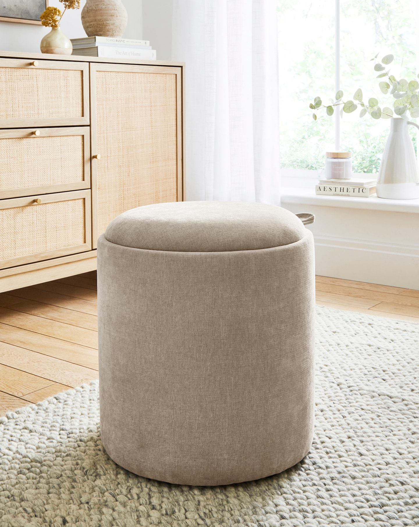 New In - Ellen Tray Lid Storage Ottoman