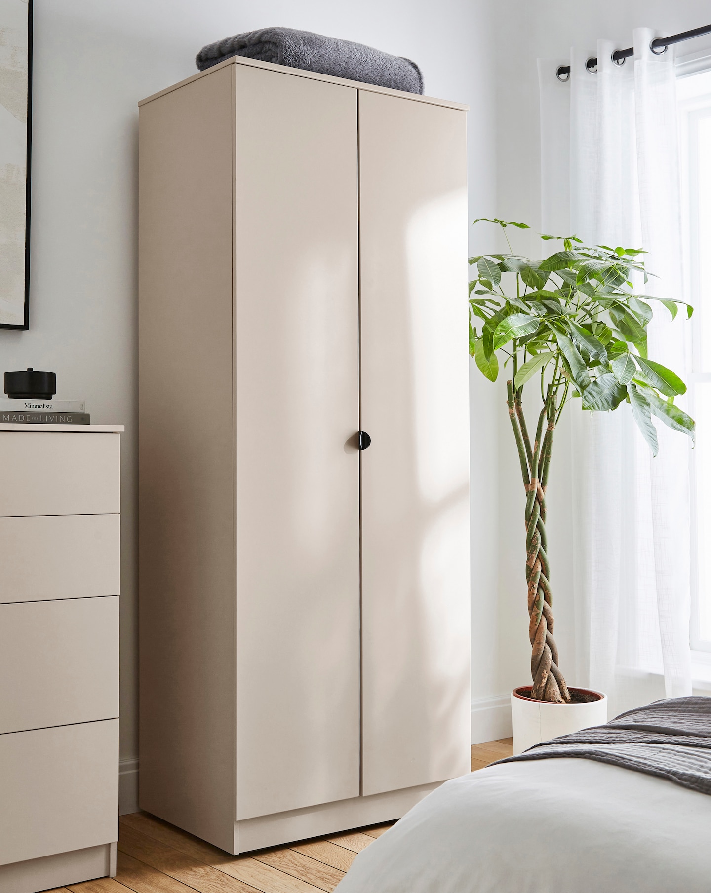 Ellison 2 Door Wardrobe - Natural