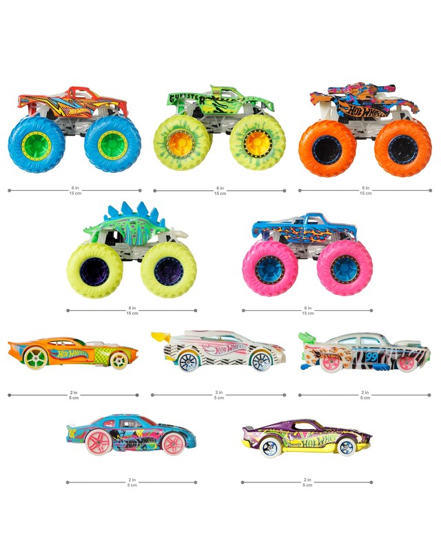 New In - Hot Wheels Monster Trucks in Dark Bundle