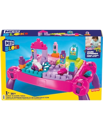 Mega Bloks Build N Learn Table Pink