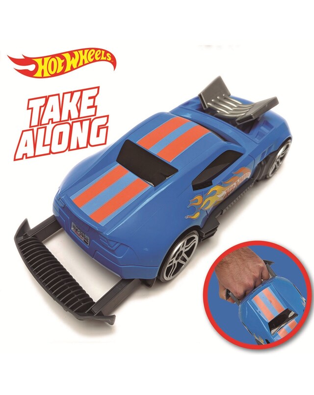 New In - Hot Wheels 2-in-1 Race N Haul Case Blue