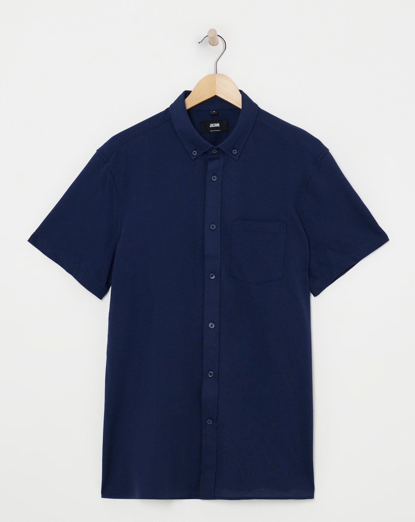 Short Sleeve Button Down Pique