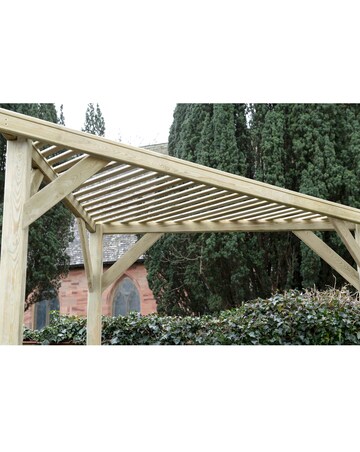 Forest Slatted Corner Pergola