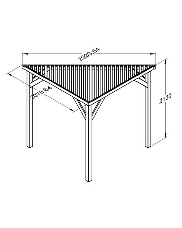 Forest Slatted Corner Pergola