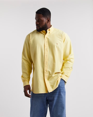 ralph lauren yellow button down shirt