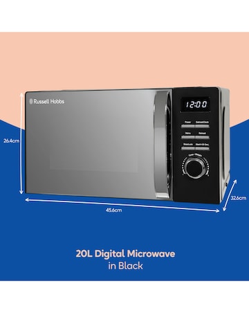 Russell Hobbs Legacy 20 Litre Black Digital Microwave