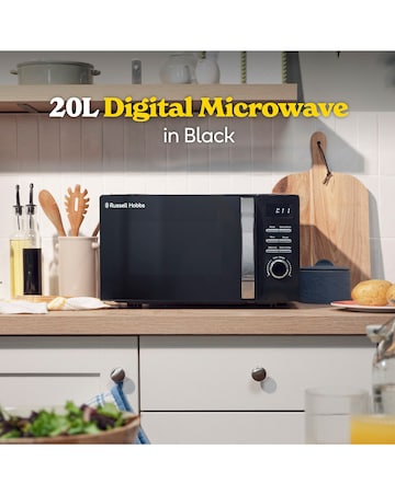 Russell Hobbs Legacy 20 Litre Black Digital Microwave