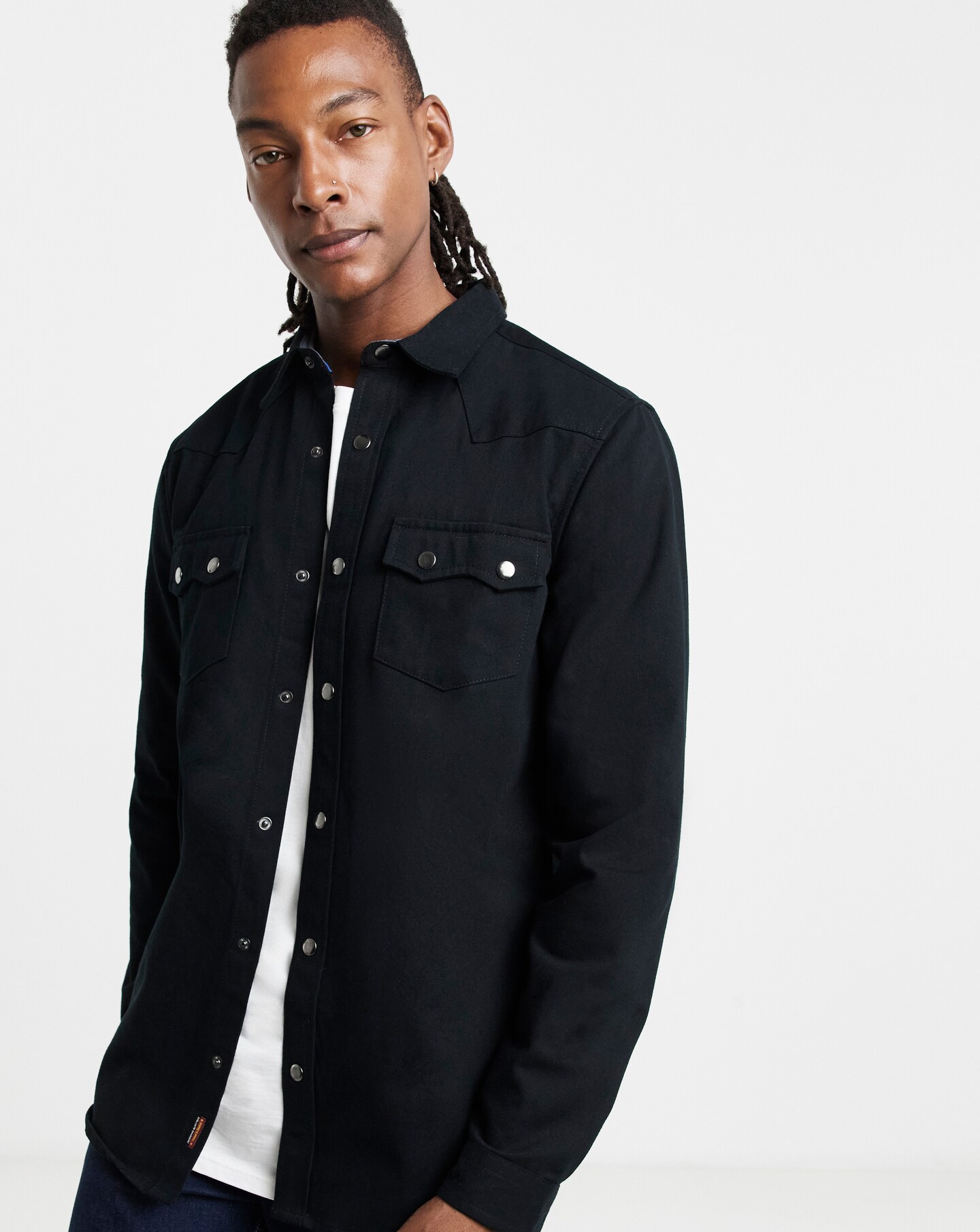 New In - Joe Browns Black Denim Shirt