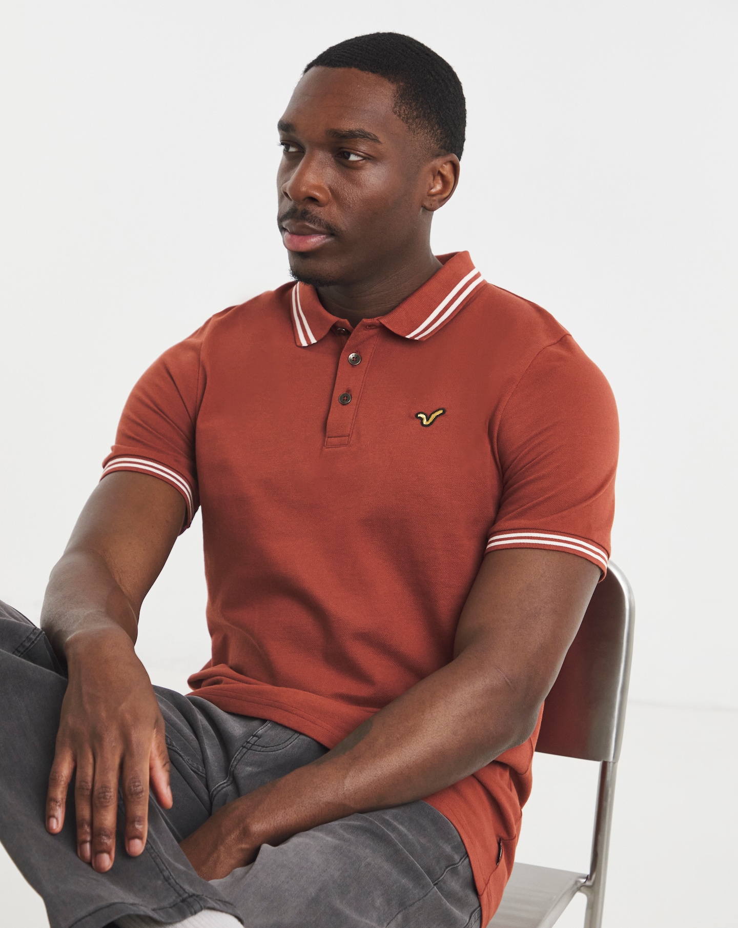 New In - Voi Storm Tipped Polo Shirt Long