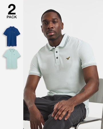 Voi 2 Pack Storm Tipped Polo Shirts Long