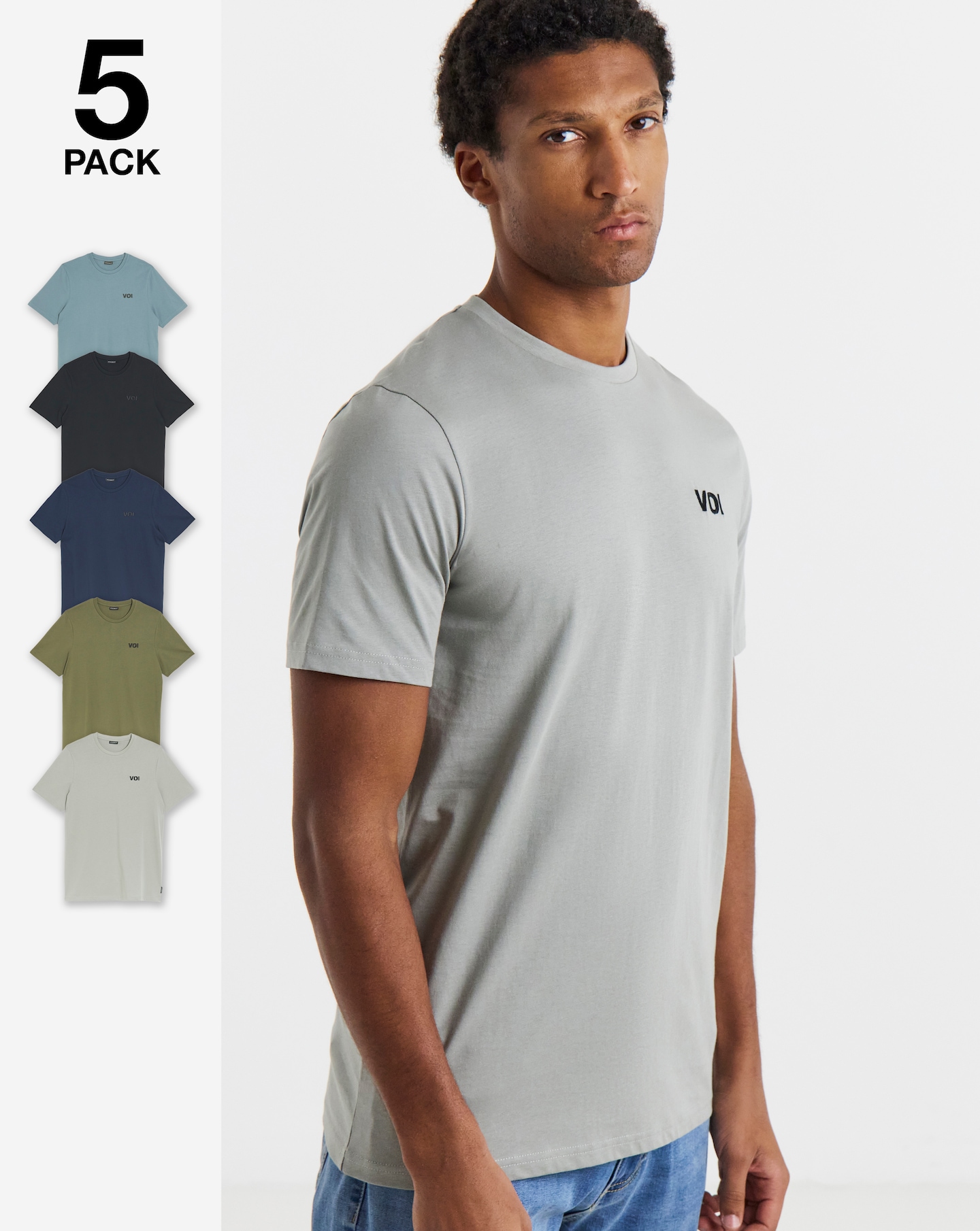 Voi 5 Pack T-shirts Long Length