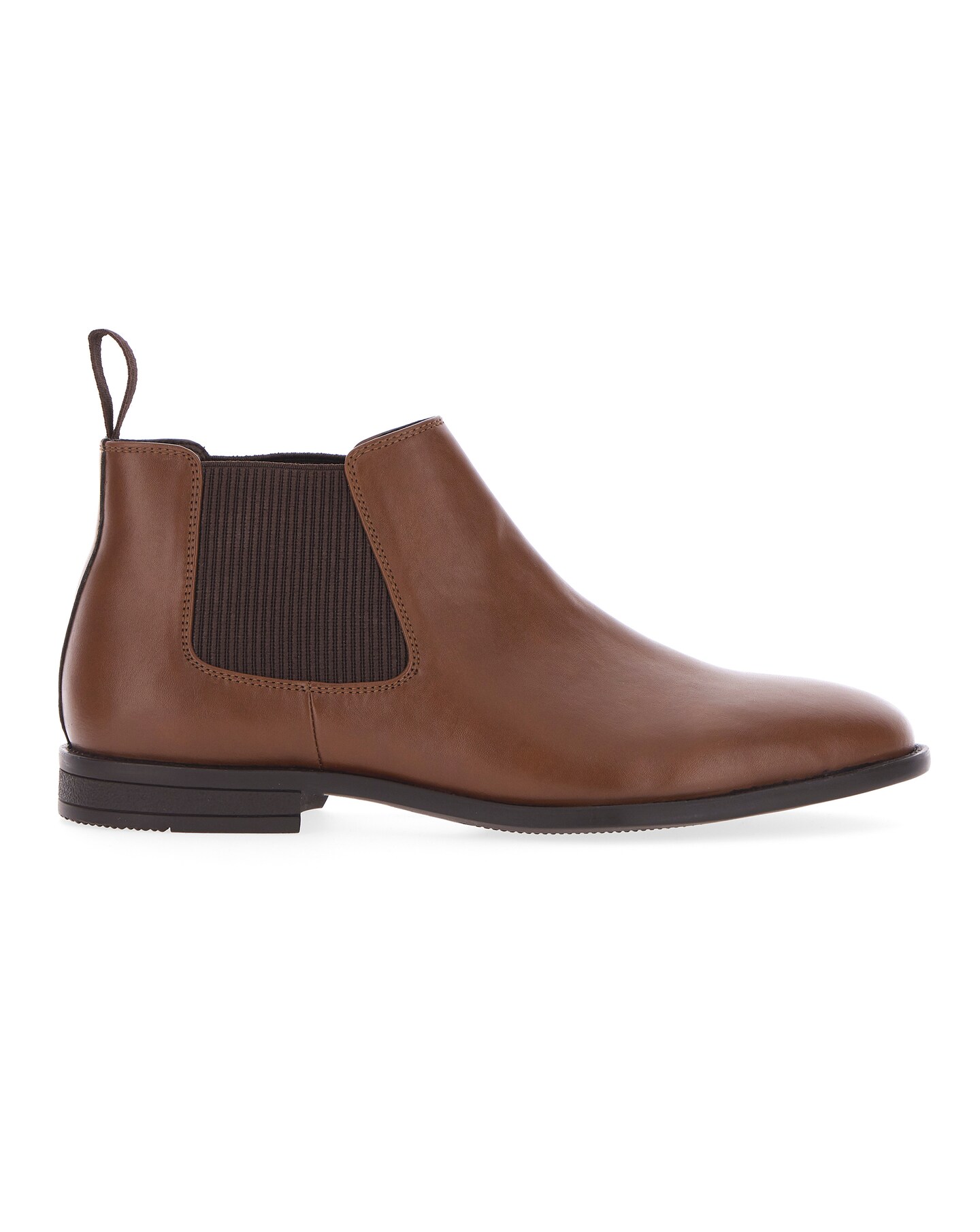Everett Leather Look Chelsea Wide Fit 