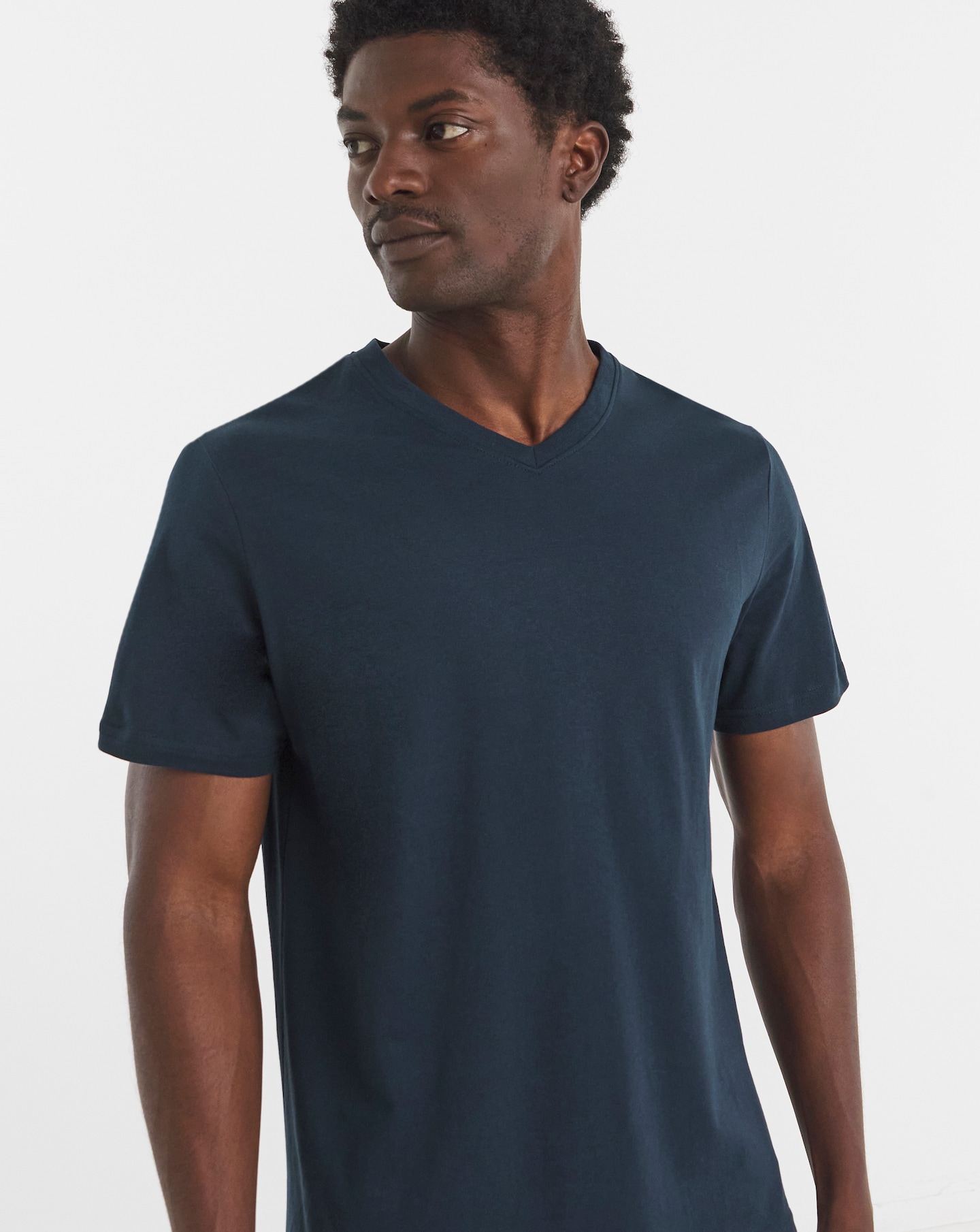 Pure Cotton V-Neck T-Shirt