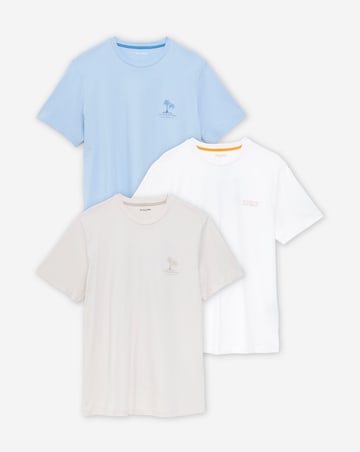 Jack & Jones Summer Vibes T-Shirt 3 Pack - Multi