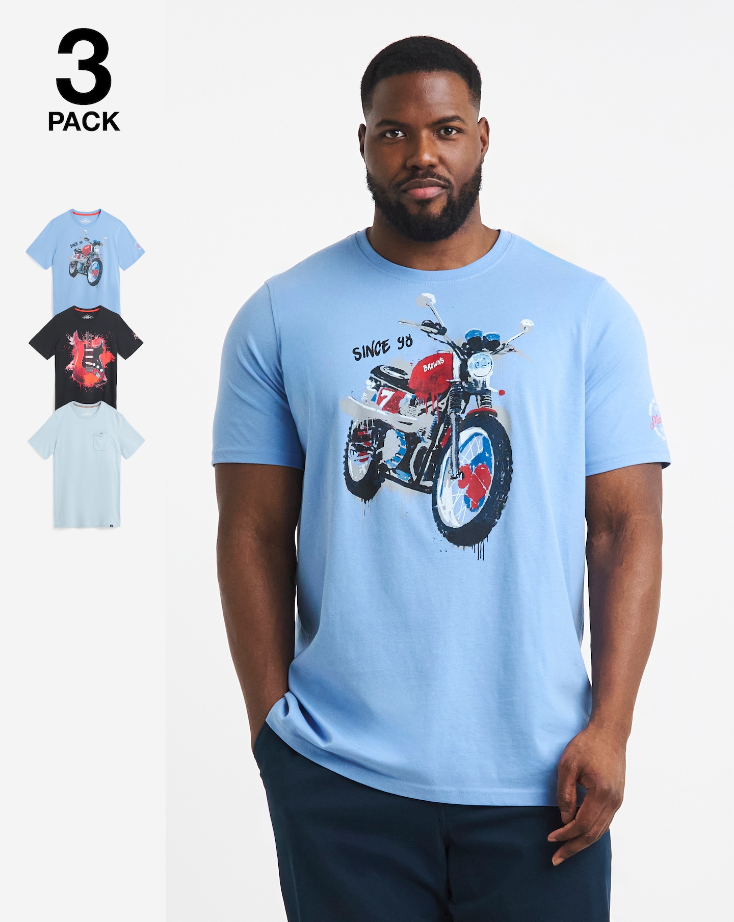 Joe Browns 3 Pack Graphic T-Shirts