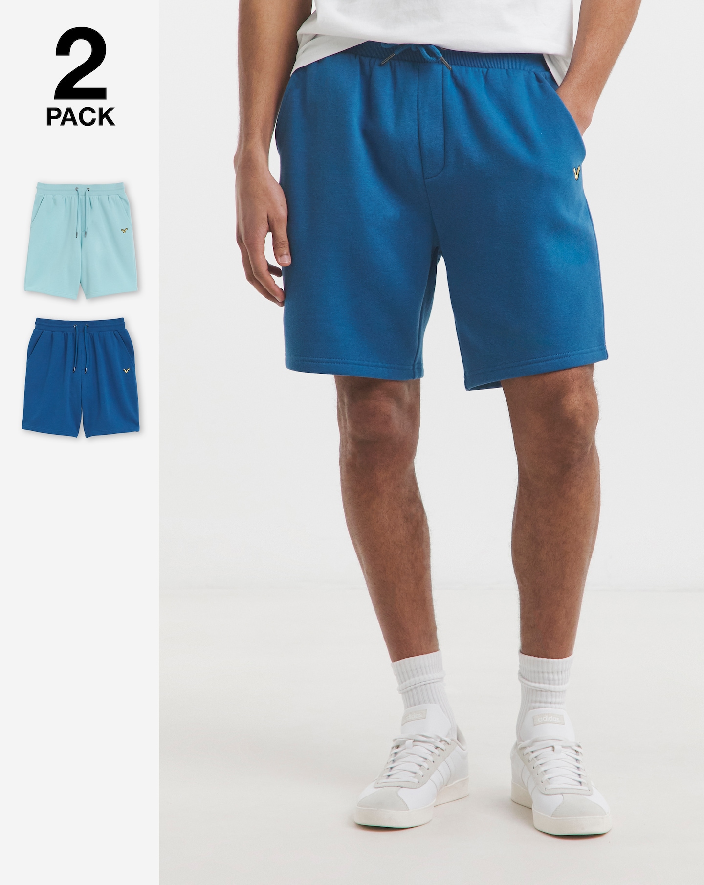 Voi Storm 2 Pack Plain Jersey Shorts