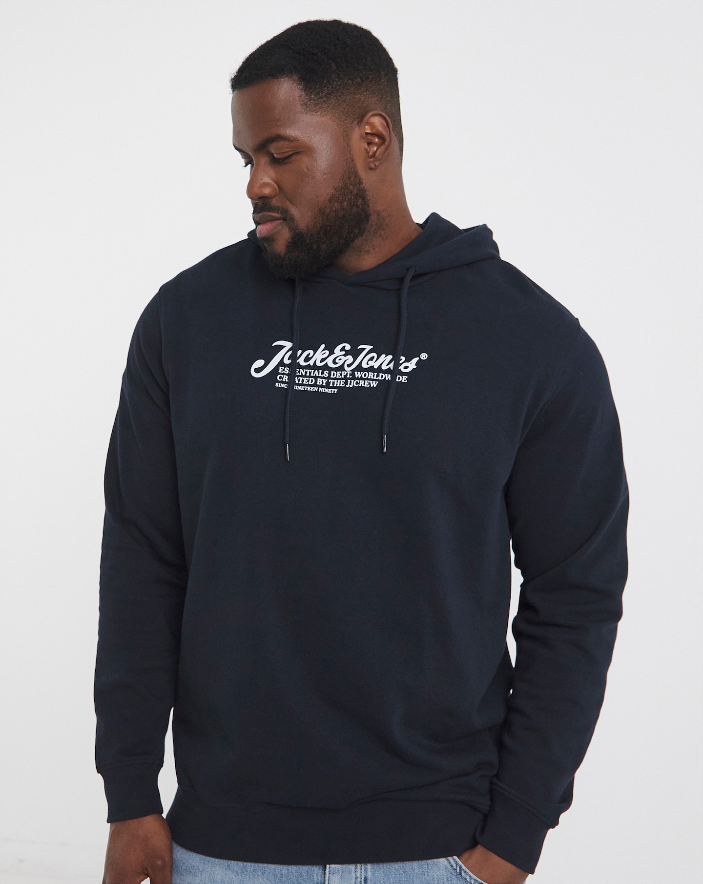 Jack & Jones Beau Logo Hoodie - Navy