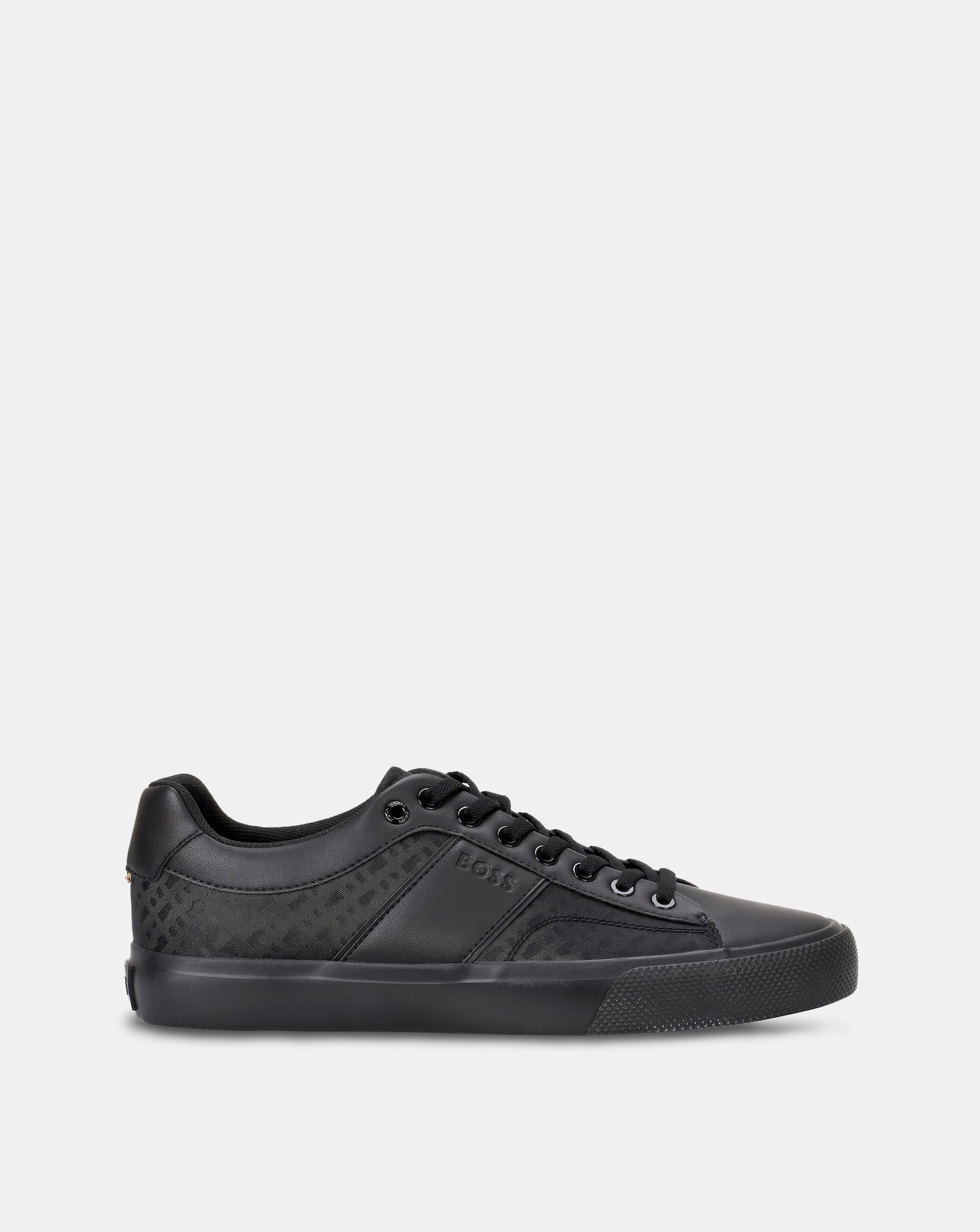 BOSS Embossed Aiden Black Trainer