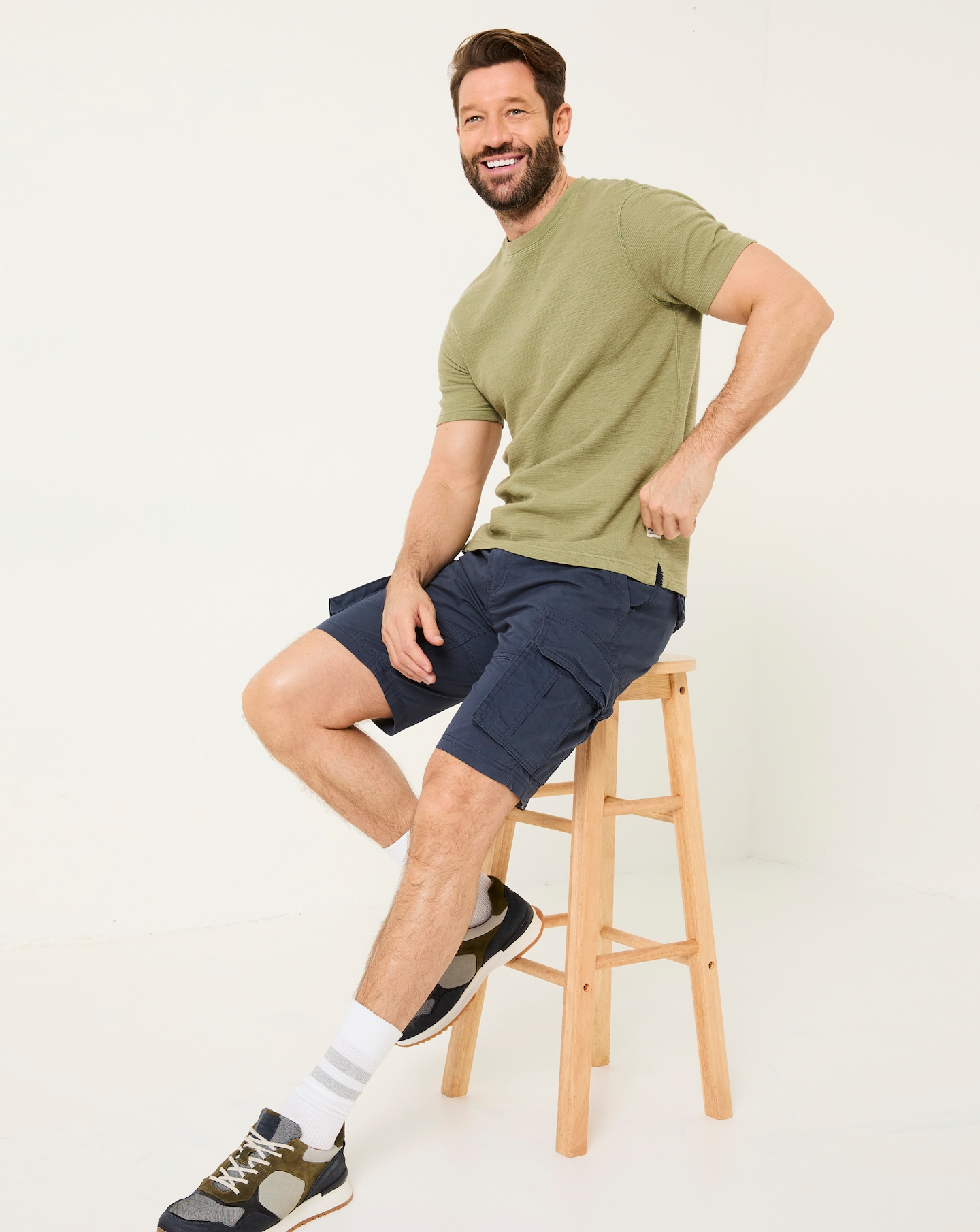 Fatface Bude Cargo Shorts - Navy