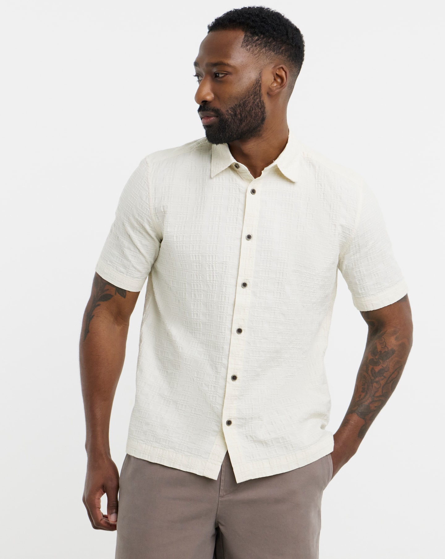 Only & Sons Textured Shirt - Cream