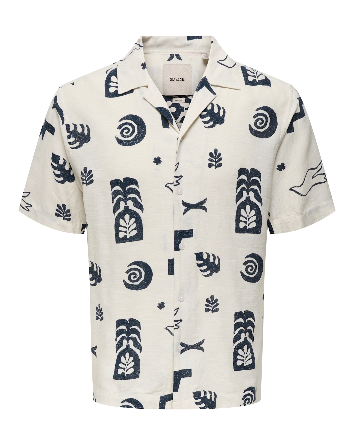 New In - Only & Sons Printed Shirt - Cream