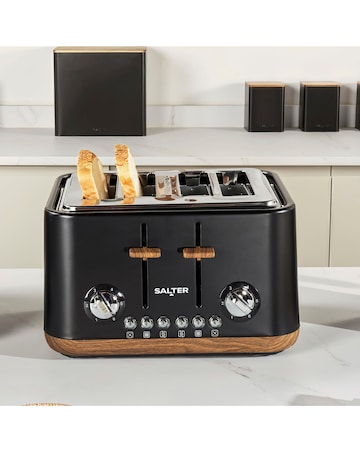 Salter Toronto 4 Slice Black Toaster
