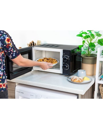 Russell Hobbs RHM1725B Textures 17L Black Compact Manual Microwave